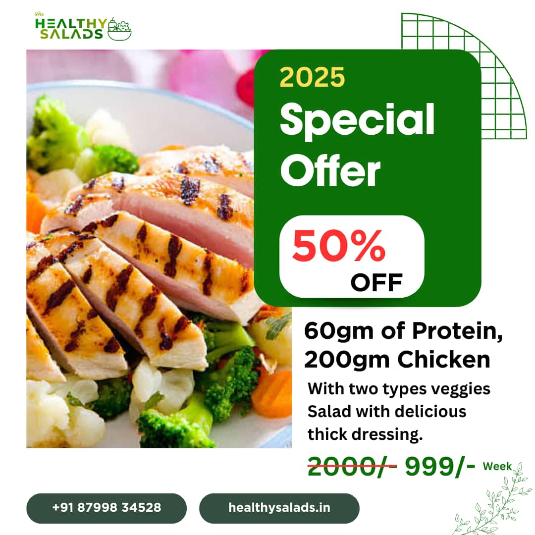 60gm Protein, 200gm Chicken Salad Weekly Subscription